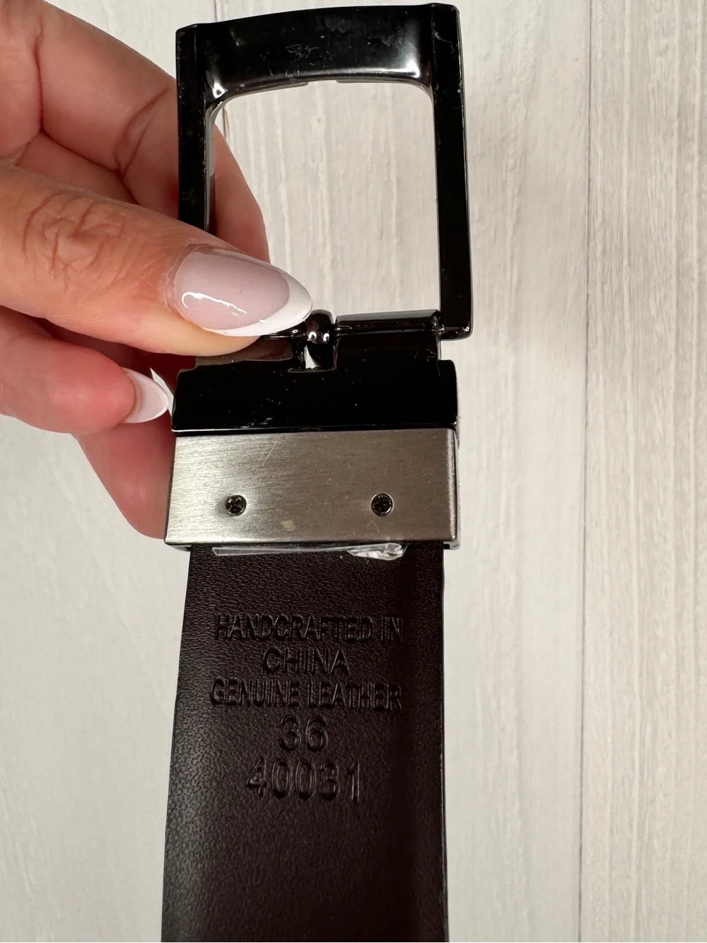English Laundry Men's Reversible Leather Belt in Black and Brown